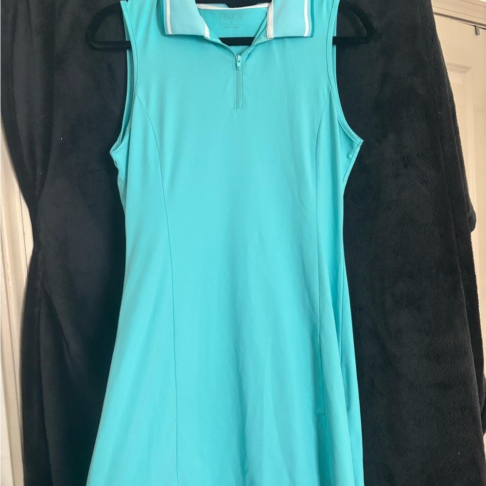 Sleeveless Turquoise Dress